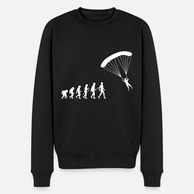 Parapluie Evolution Parachutiste Sport - Pull Premium bio Homme - noir
