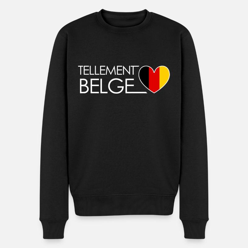 TELLEMENT BELGE - Pull Premium bio Homme - noir