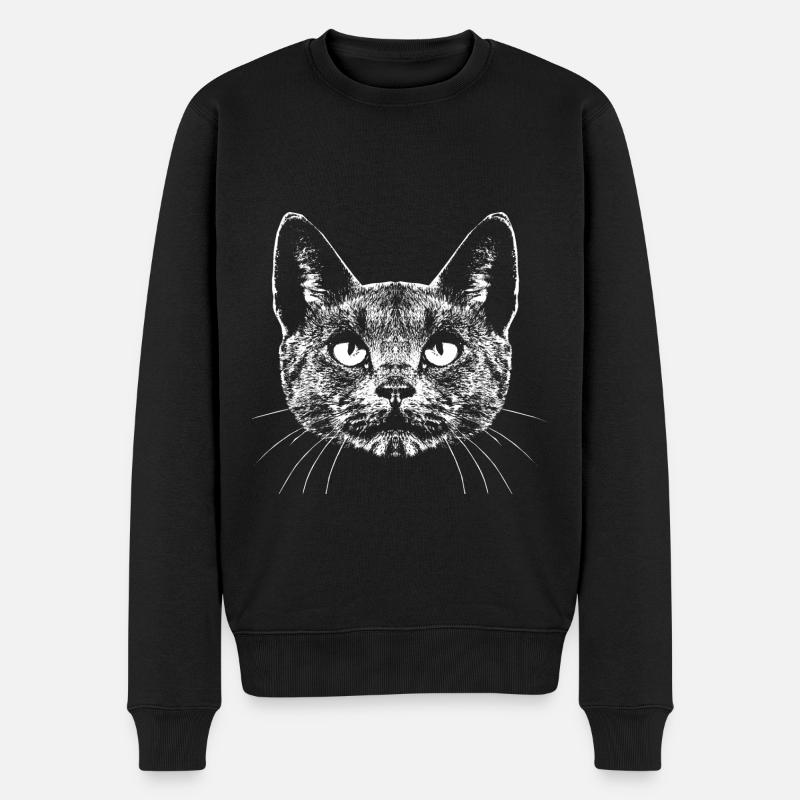 Chat / Portrait - Pull Premium bio Homme - noir