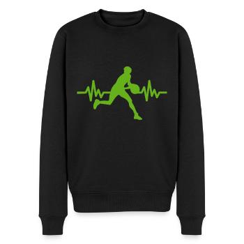 Haertbeat Basketball - USA - Team Sport - Hoops - Männer Premium Bio Pullover - Schwarz - Vorne - Nico (187cm)