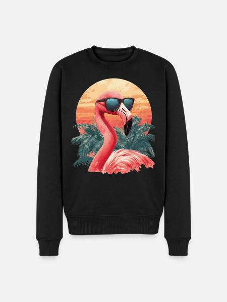 Flamingo - Men's Premium Organic Jumper - black