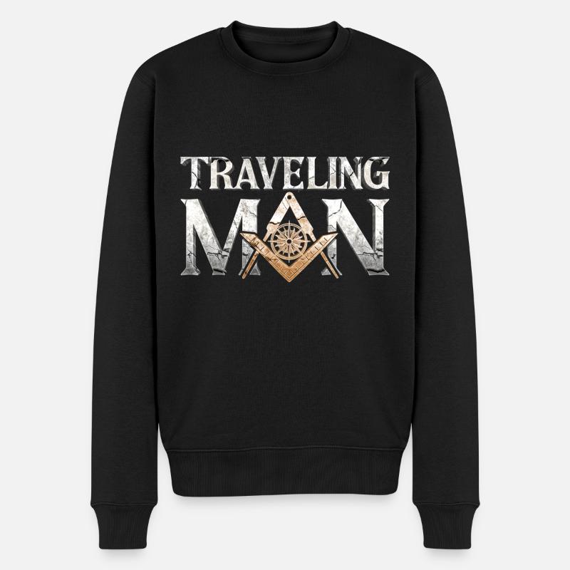Masonic Freemasonry Fraternal - Männer Premium Bio Pullover - Schwarz