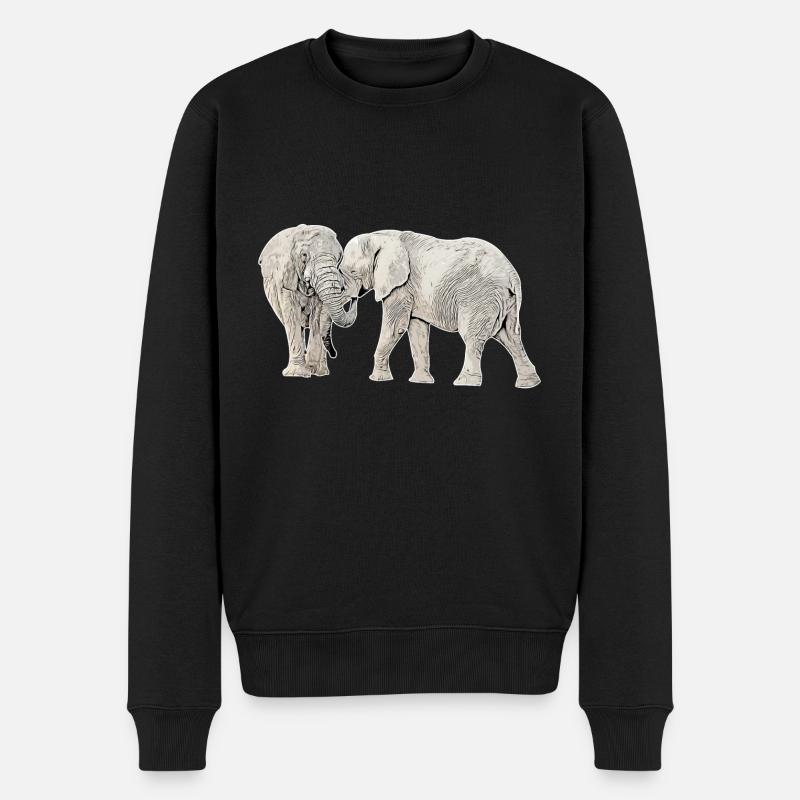 l'éléphant - Pull Premium bio Homme - noir