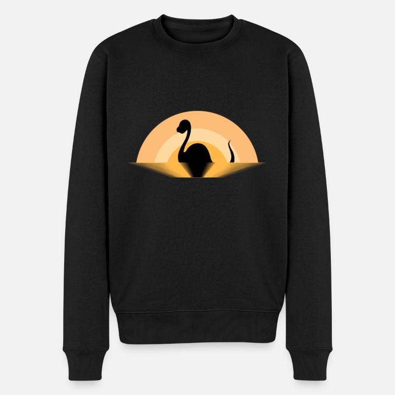 Lustiges Loch Ness Monster Cryptozoology Nessie - Männer Premium Bio Pullover - Schwarz