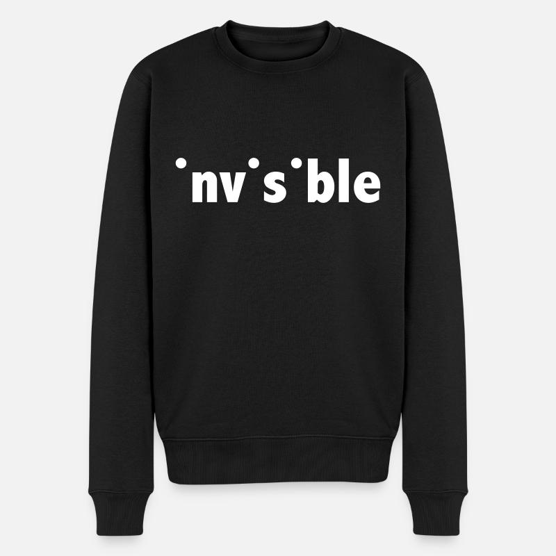 typographie invisible - Pull Premium bio Homme - noir
