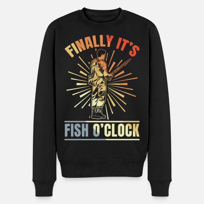 Enfin, c’est l’horloge des poissons - Pull Premium bio Homme - noir