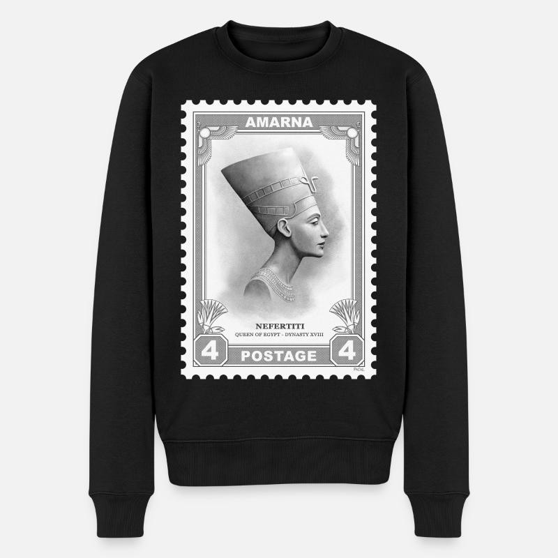Timbre Néfertiti - Pull Premium bio Homme - noir