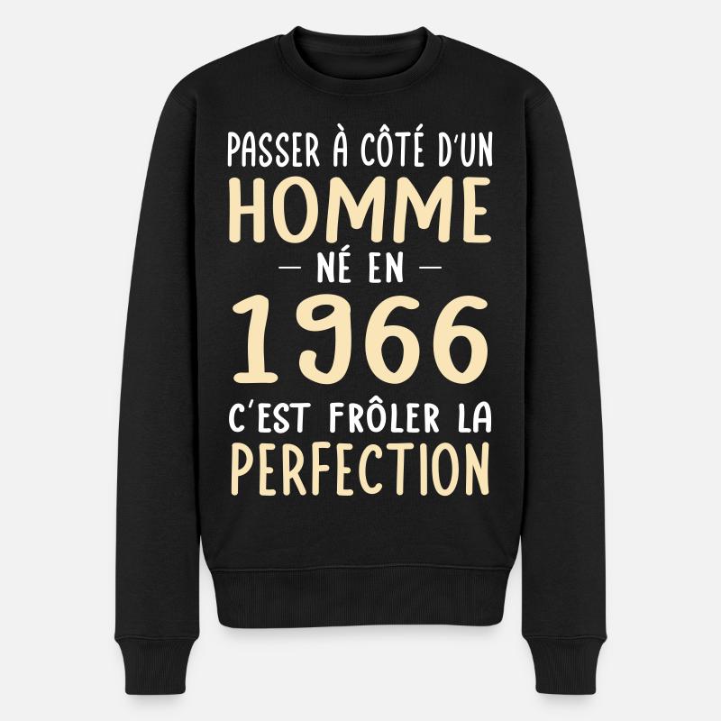 Né en 1966 – Frôler la perfection  - Pull Premium bio Homme - noir