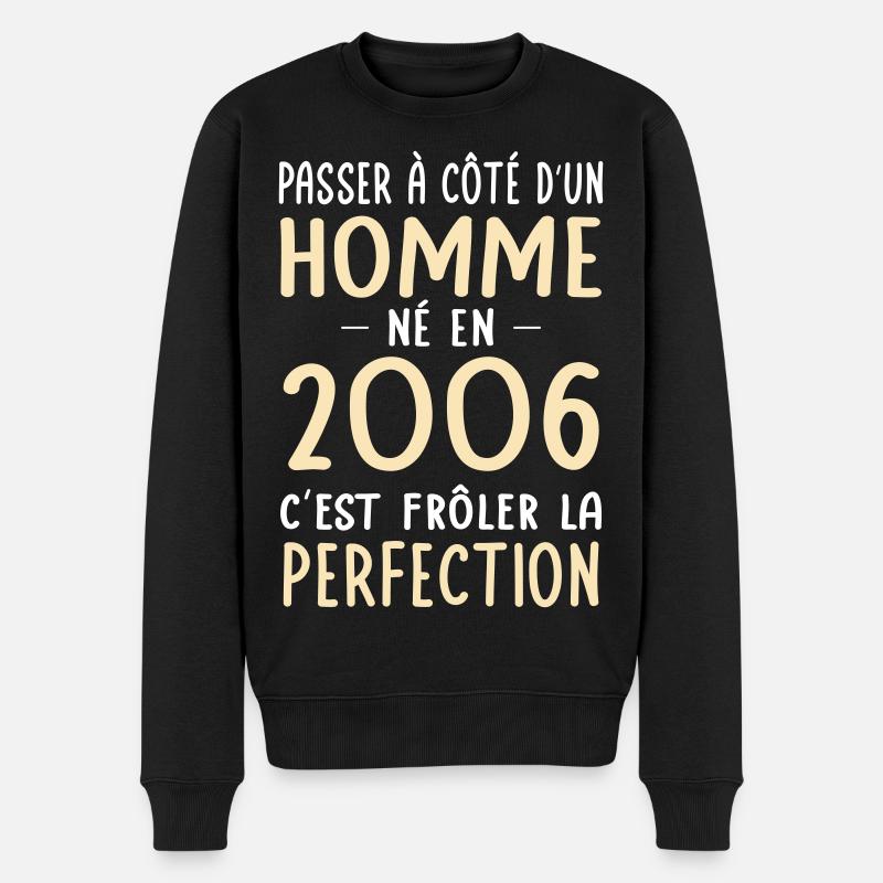 Né en 2006 – Frôler la perfection - Pull Premium bio Homme - noir