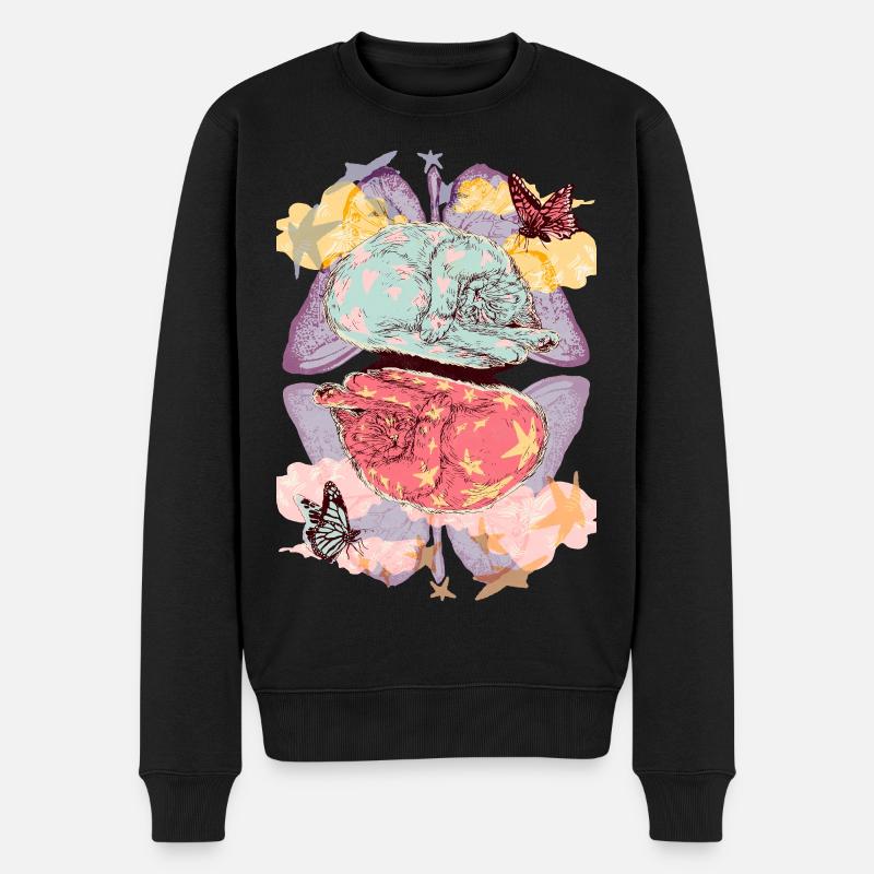 RÊVES DE CHATON - Pull Premium bio Homme - noir