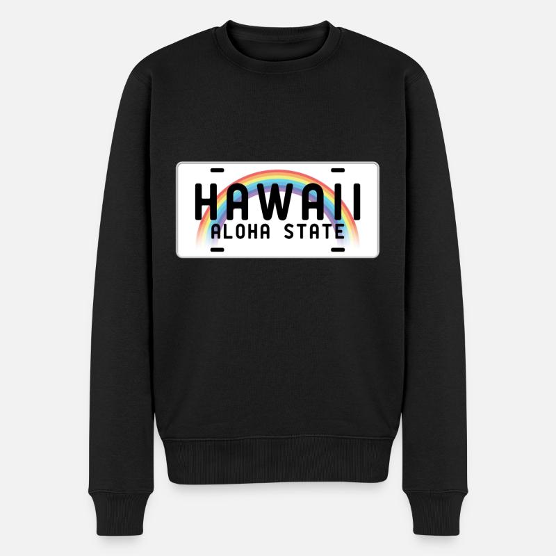 Hawaii Aloha State - Männer Premium Bio Pullover - Schwarz