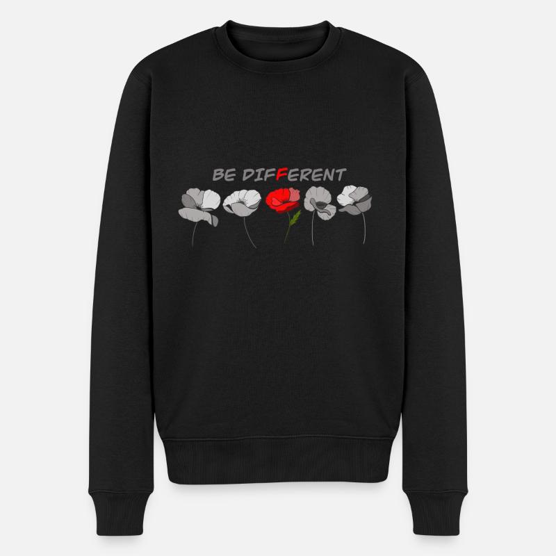 Sei anders - Männer Premium Bio Pullover - Schwarz