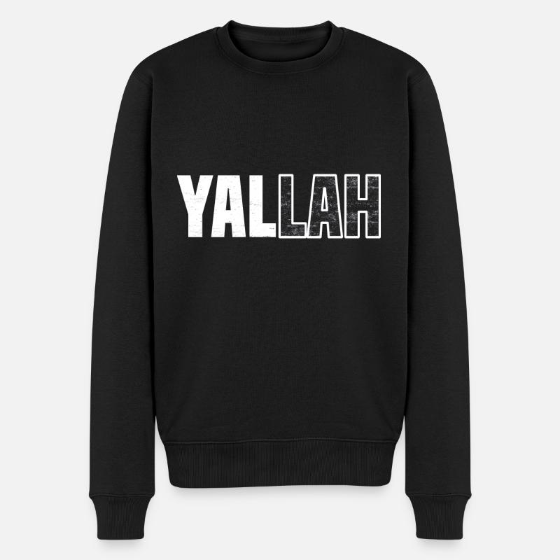 Yallah - Männer Premium Bio Pullover - Schwarz
