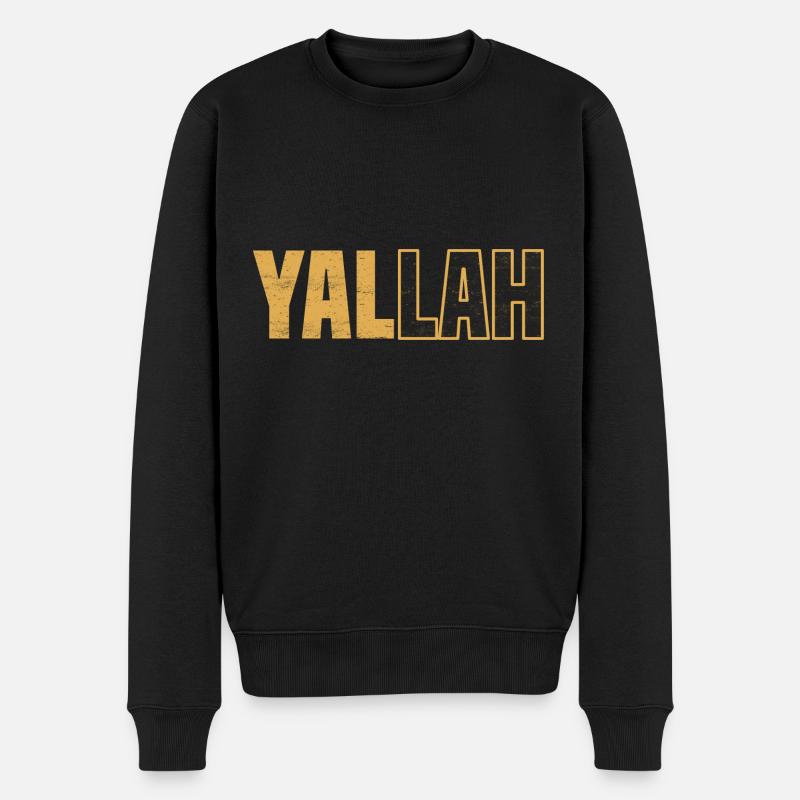 Yallah Habibi - Pull Premium bio Homme - noir