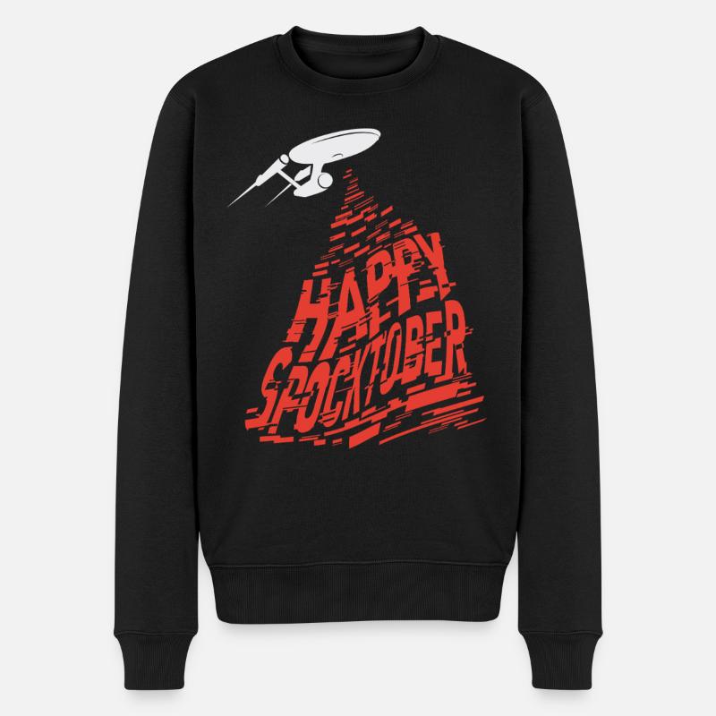 Star Trek Halloween Design Happy Spocktober - Männer Premium Bio Pullover - Schwarz
