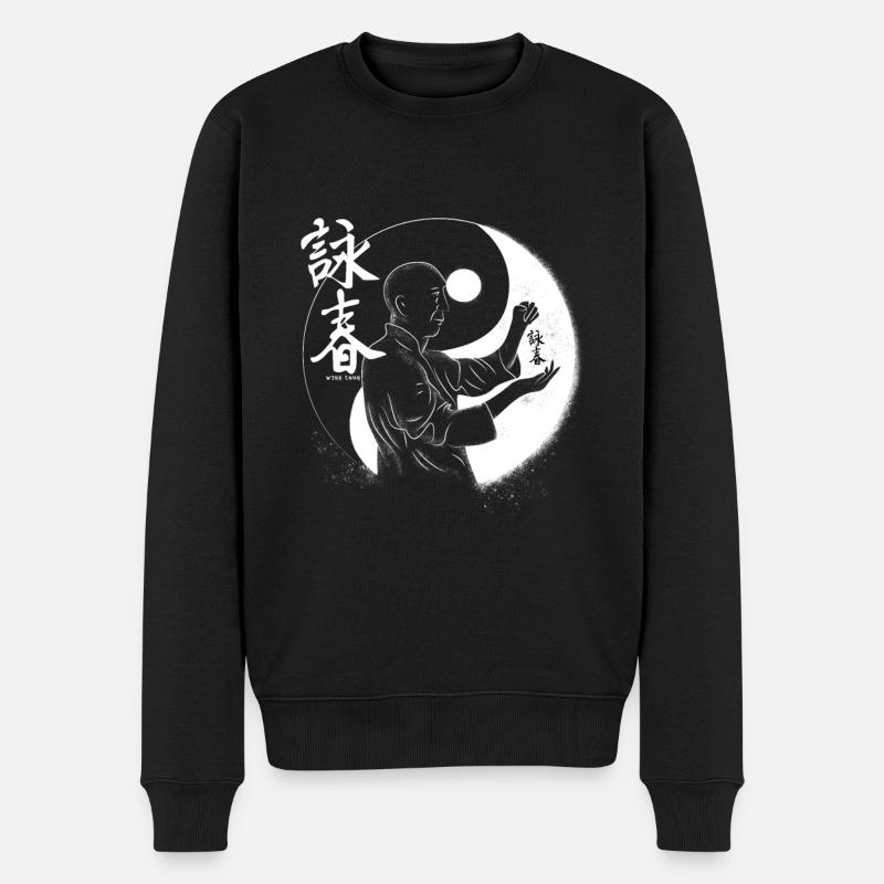 Wing Chun Kung Fu - Pull Premium bio Homme - noir