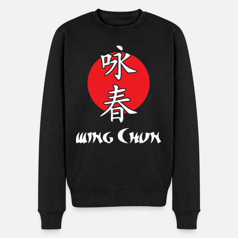 Wing Chun Kung Fu - Pull Premium bio Homme - noir