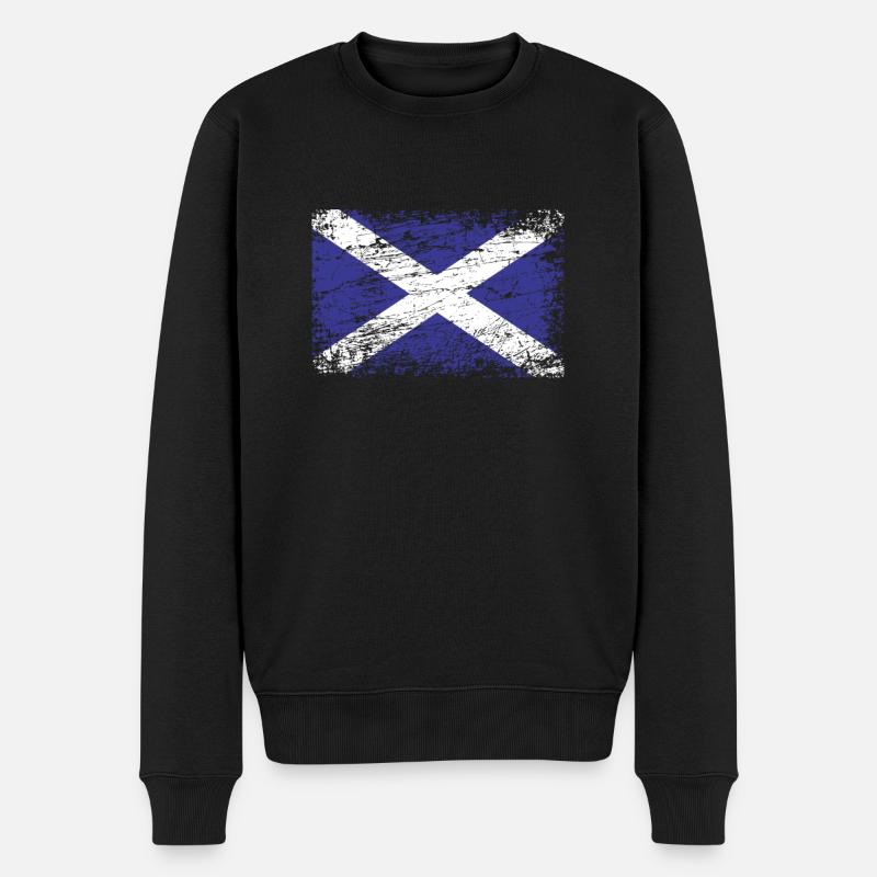 Drapeau drapeau écossais Ecosse - Pull Premium bio Homme - noir