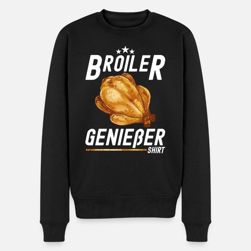 Broiler DDR Ostprodukte - Männer Premium Bio Pullover - Schwarz