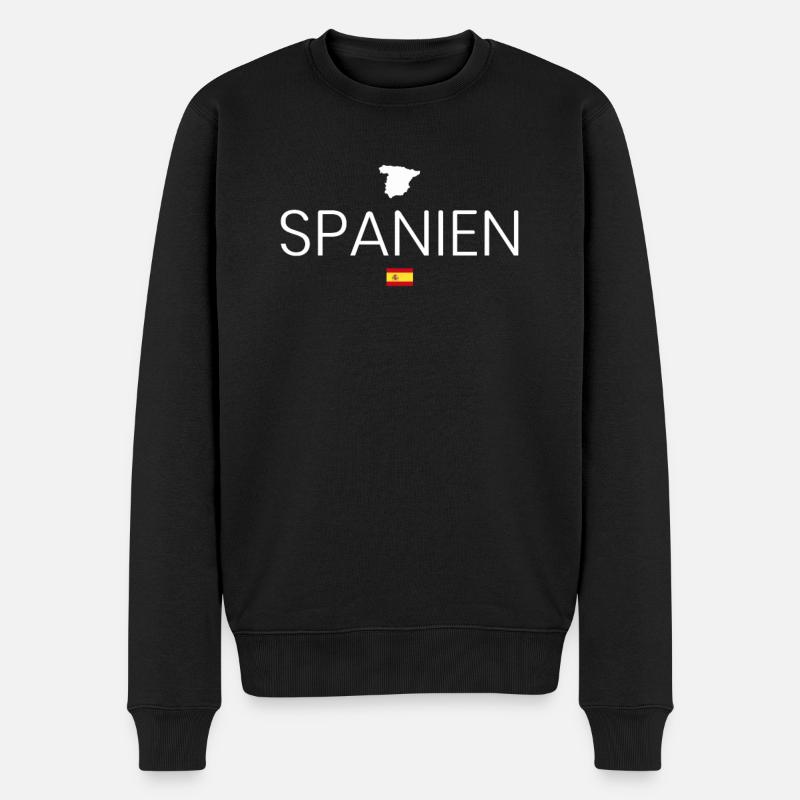 Spanien Urlaub - Männer Premium Bio Pullover - Schwarz