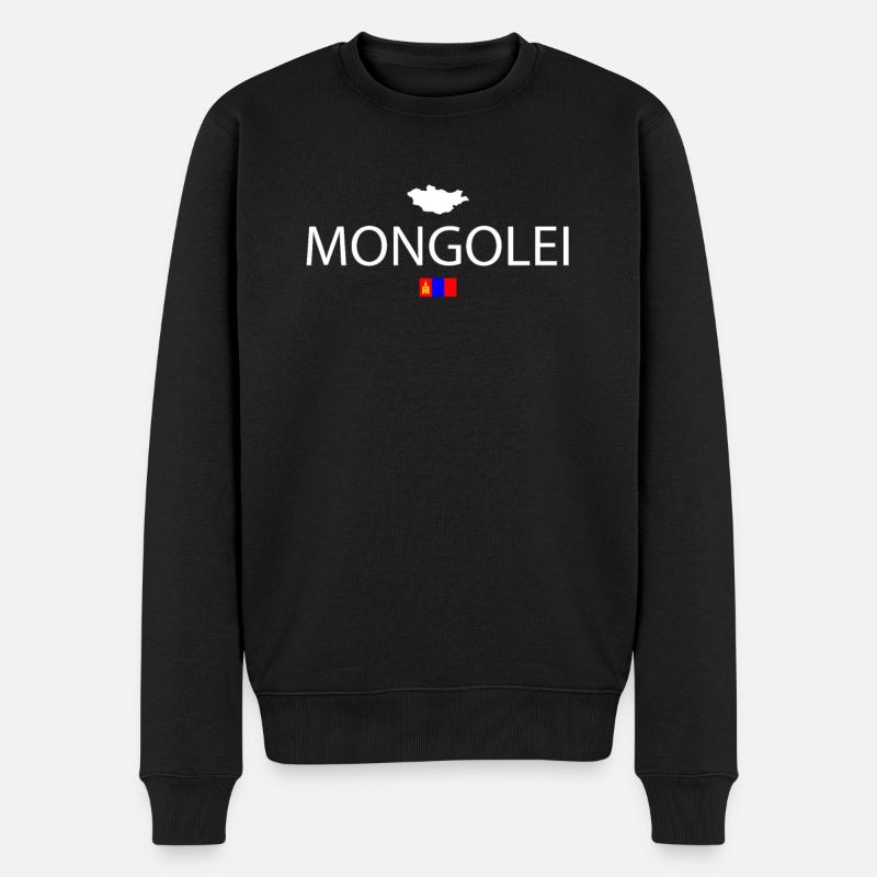 Mongolei Reise - Männer Premium Bio Pullover - Schwarz