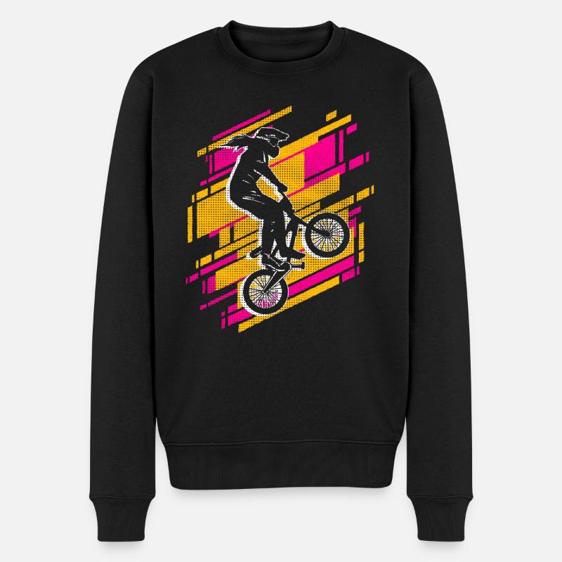 BMX Fahrrad Fahrer Mädchen Bike BMX - Männer Premium Bio Pullover - Schwarz