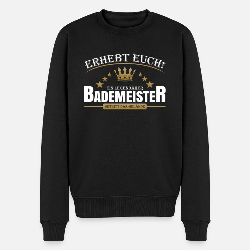 Bademeister - Männer Premium Bio Pullover - Schwarz