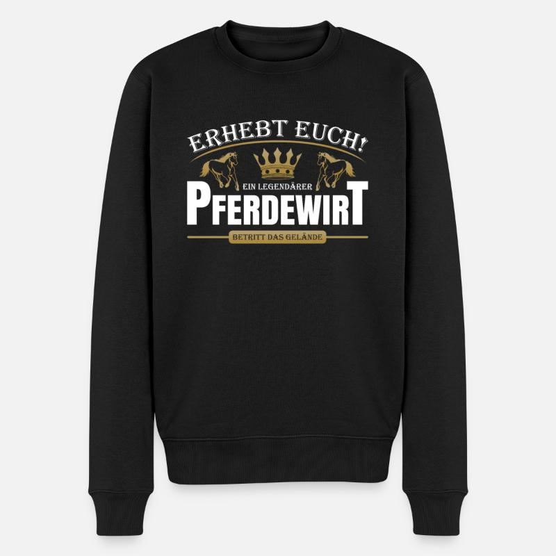 Pferdewirt - Männer Premium Bio Pullover - Schwarz
