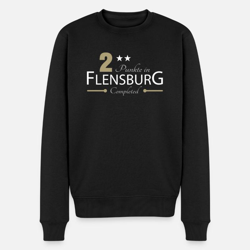 2 Punkte in Flensburg - Männer Premium Bio Pullover - Schwarz