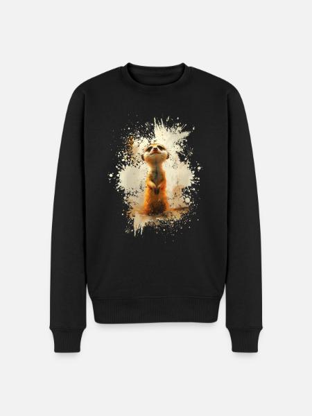 Suricates et animaux mignons - Pull Premium bio Homme - noir