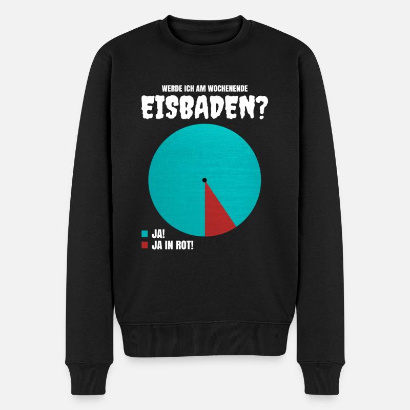 Am Wochenende Eisbaden - Männer Premium Bio Pullover - Schwarz