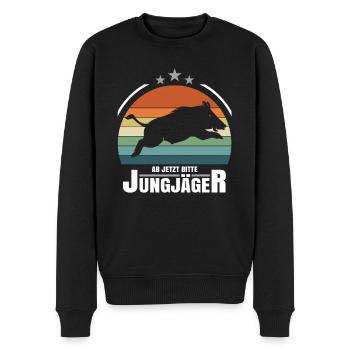Ab Jetzt Bitte Jungjäger - Männer Premium Bio Pullover - Schwarz - Vorne - Nico (187cm)
