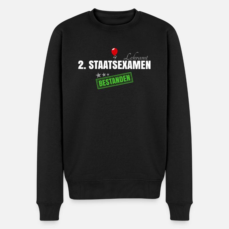 2. Staatsexamen Lehramt - Männer Premium Bio Pullover - Schwarz