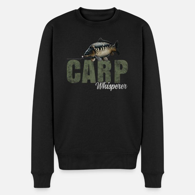 Carp Whisperer - Männer Premium Bio Pullover - Schwarz