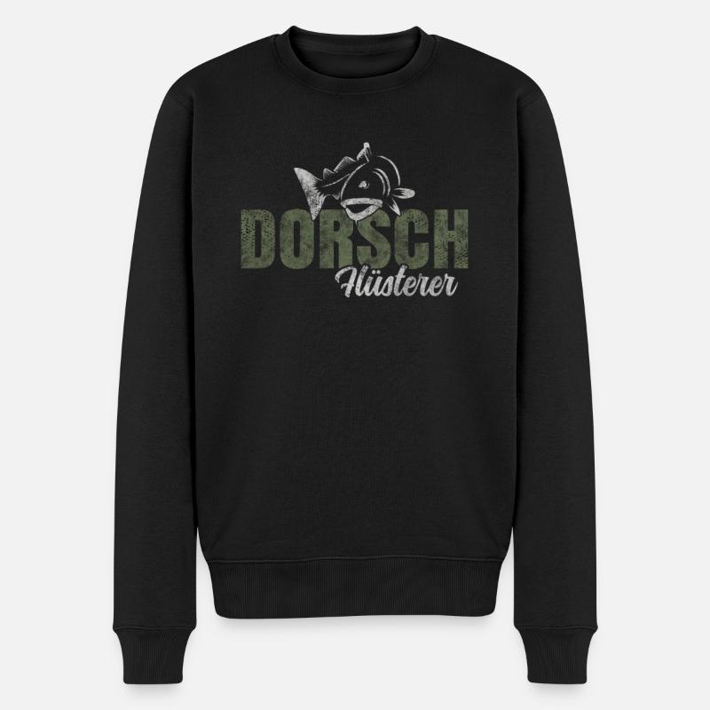 Dorsch Flüsterer - Männer Premium Bio Pullover - Schwarz