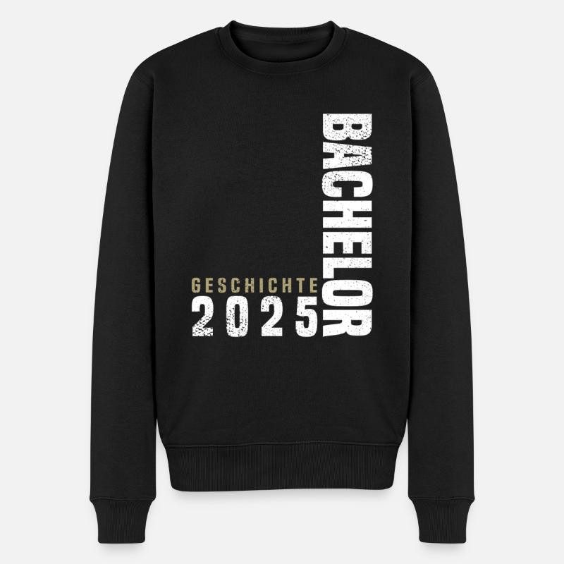 Bachelor Geschichte 2025 - Männer Premium Bio Pullover - Schwarz