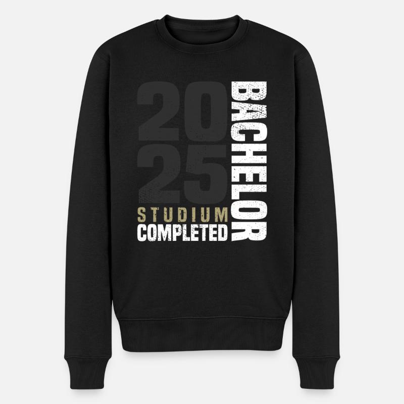 Bachelor Studium 2025 - Männer Premium Bio Pullover - Schwarz