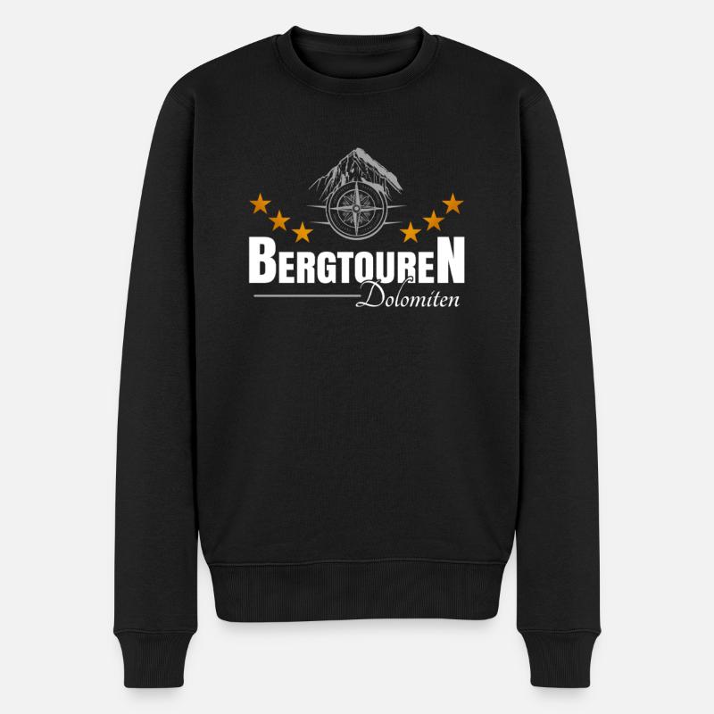 Bergtouren Dolomiten - Männer Premium Bio Pullover - Schwarz