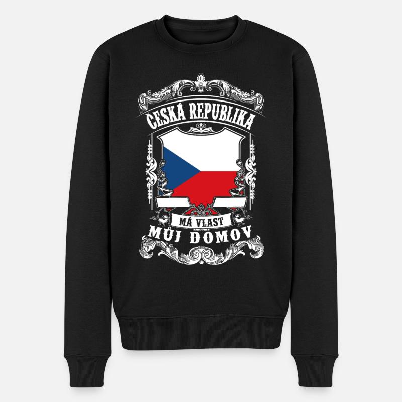 Česká republika - Czech republic - Tschechien - Männer Premium Bio Pullover - Schwarz