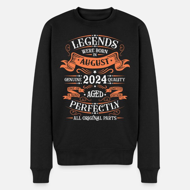 August 2024 Jubiläum 2024 Legenden August - Männer Premium Bio Pullover - Schwarz