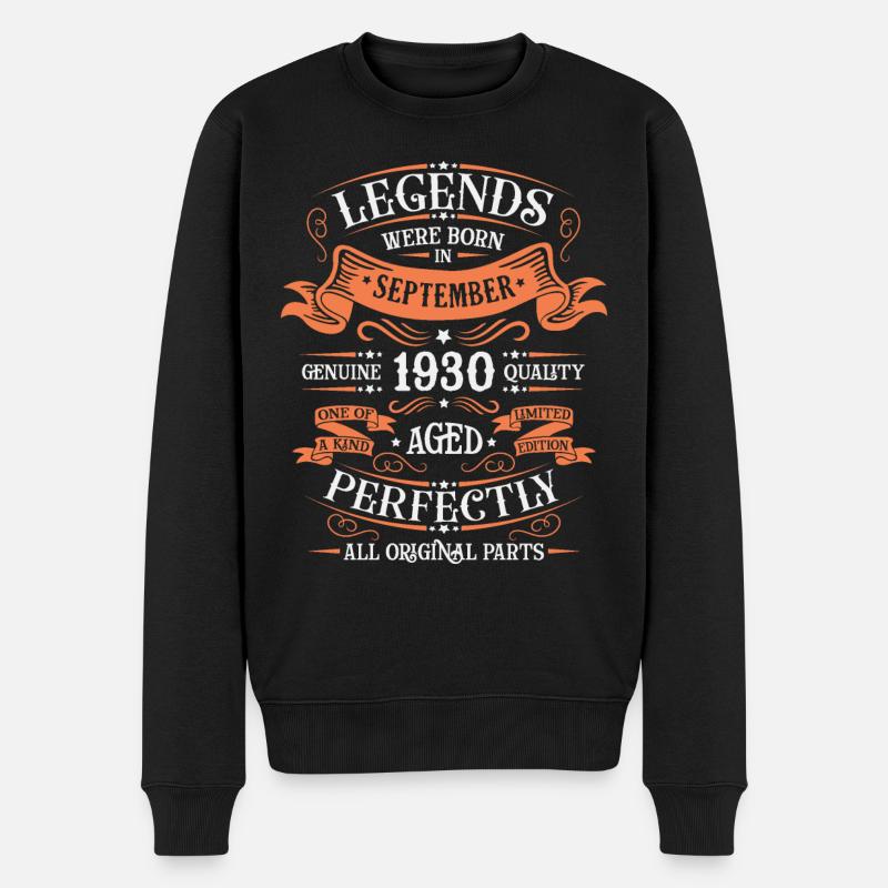SEPTEMBRE 1930 - Pull Premium bio Homme - noir