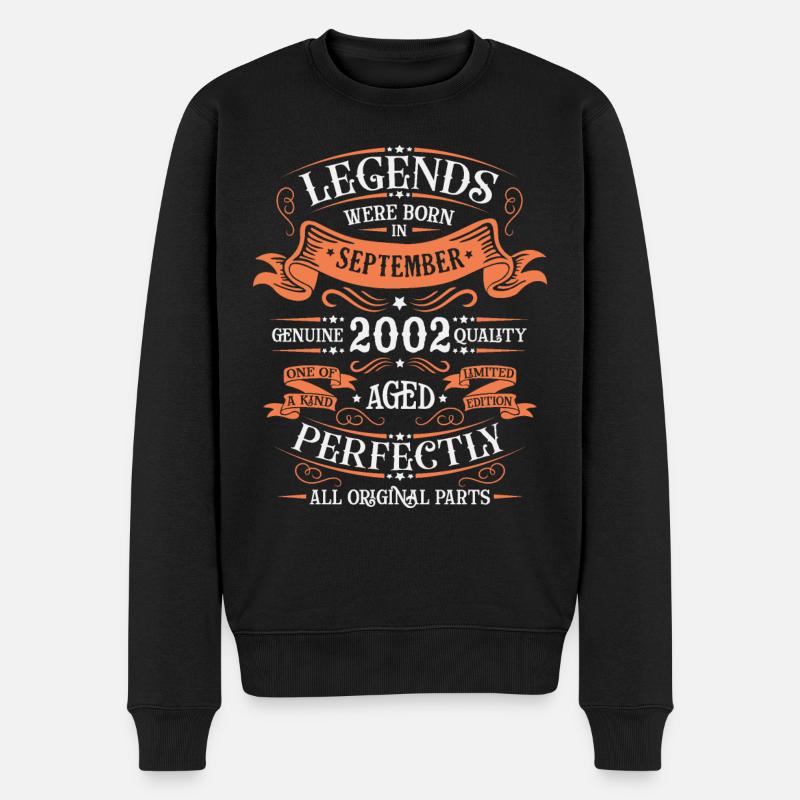 SEPTEMBER 2002 - Männer Premium Bio Pullover - Schwarz