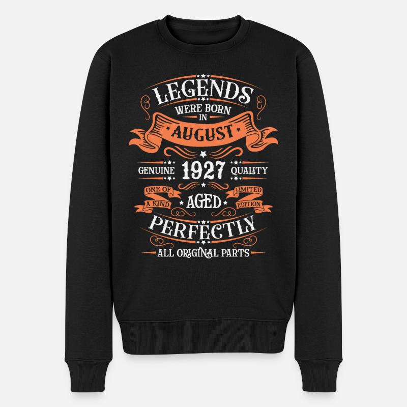 AUGUST 1927 - Männer Premium Bio Pullover - Schwarz