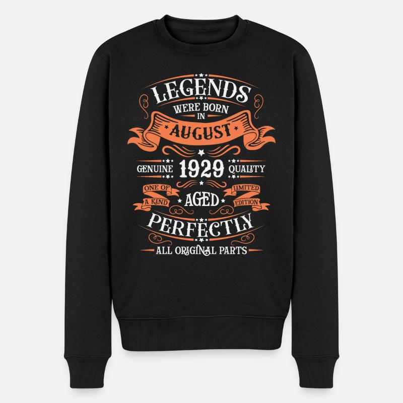 AUGUST 1929 - Männer Premium Bio Pullover - Schwarz