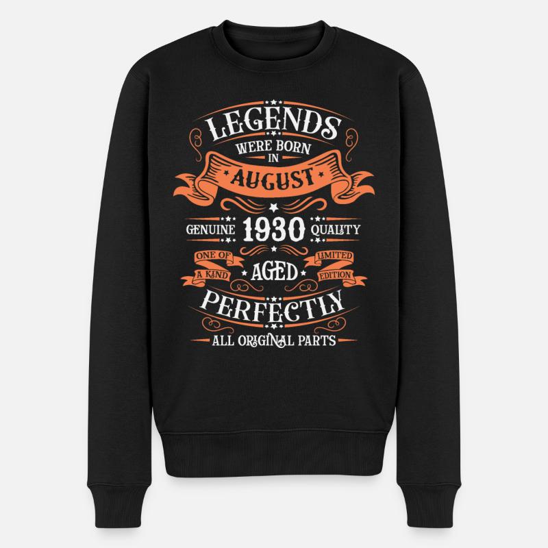 AUGUST 1930 - Männer Premium Bio Pullover - Schwarz