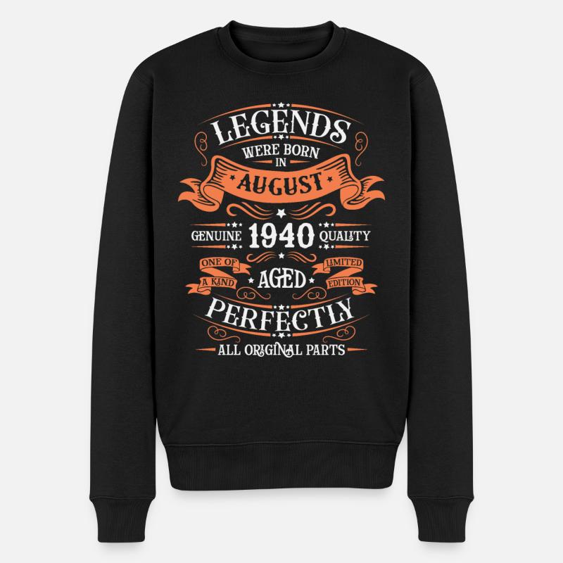AUGUST 1940 - Männer Premium Bio Pullover - Schwarz