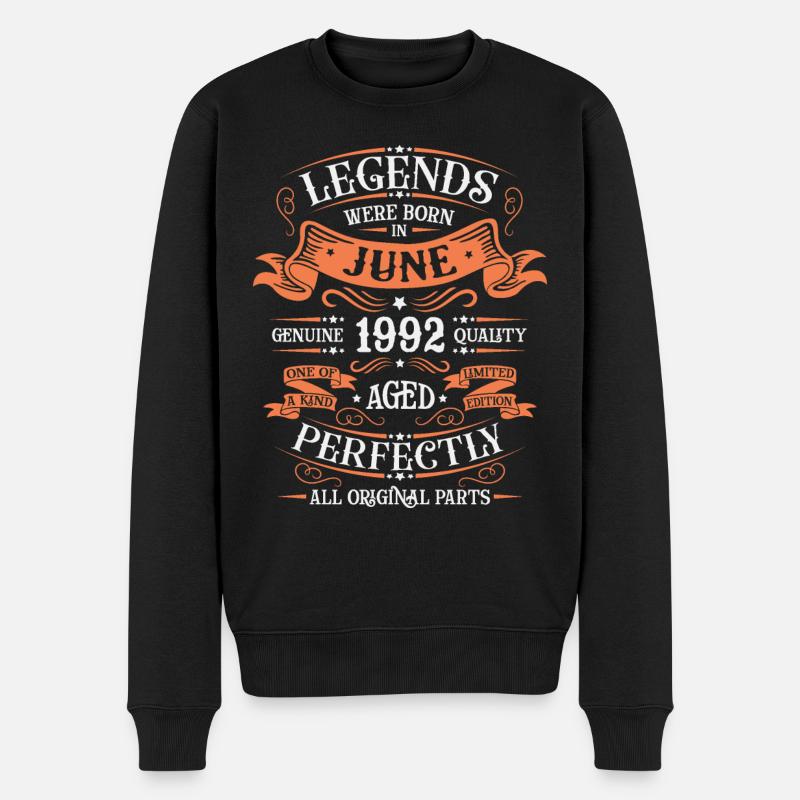 Juni 1992 - Männer Premium Bio Pullover - Schwarz