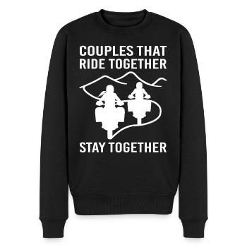 Couples that ride together stay together Motorrad - Männer Premium Bio Pullover - Schwarz - Vorne - Nico (187cm)