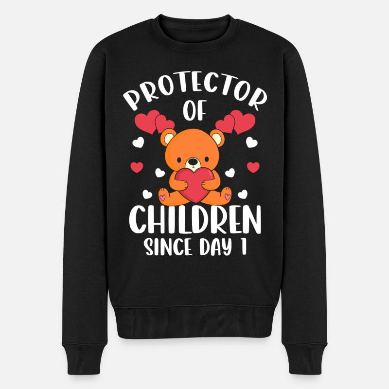 Teddy Offspring Protector - Men's Premium Organic Jumper - black
