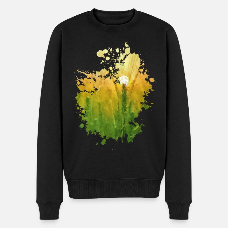 Getreide - Männer Premium Bio Pullover - Schwarz